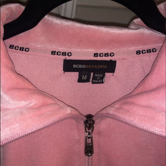 Velvet baby pink zip up - Picture 4 of 5